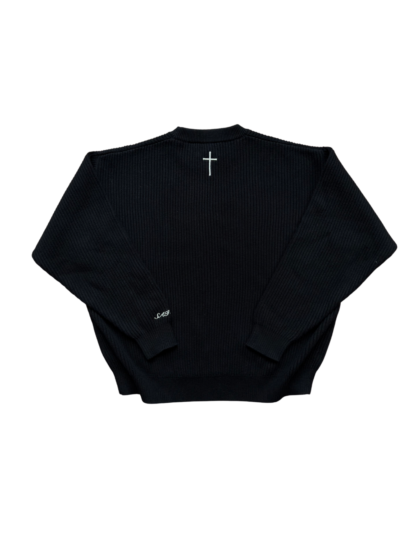 "SHADOW OF CHRIST" KNIT SWEATER