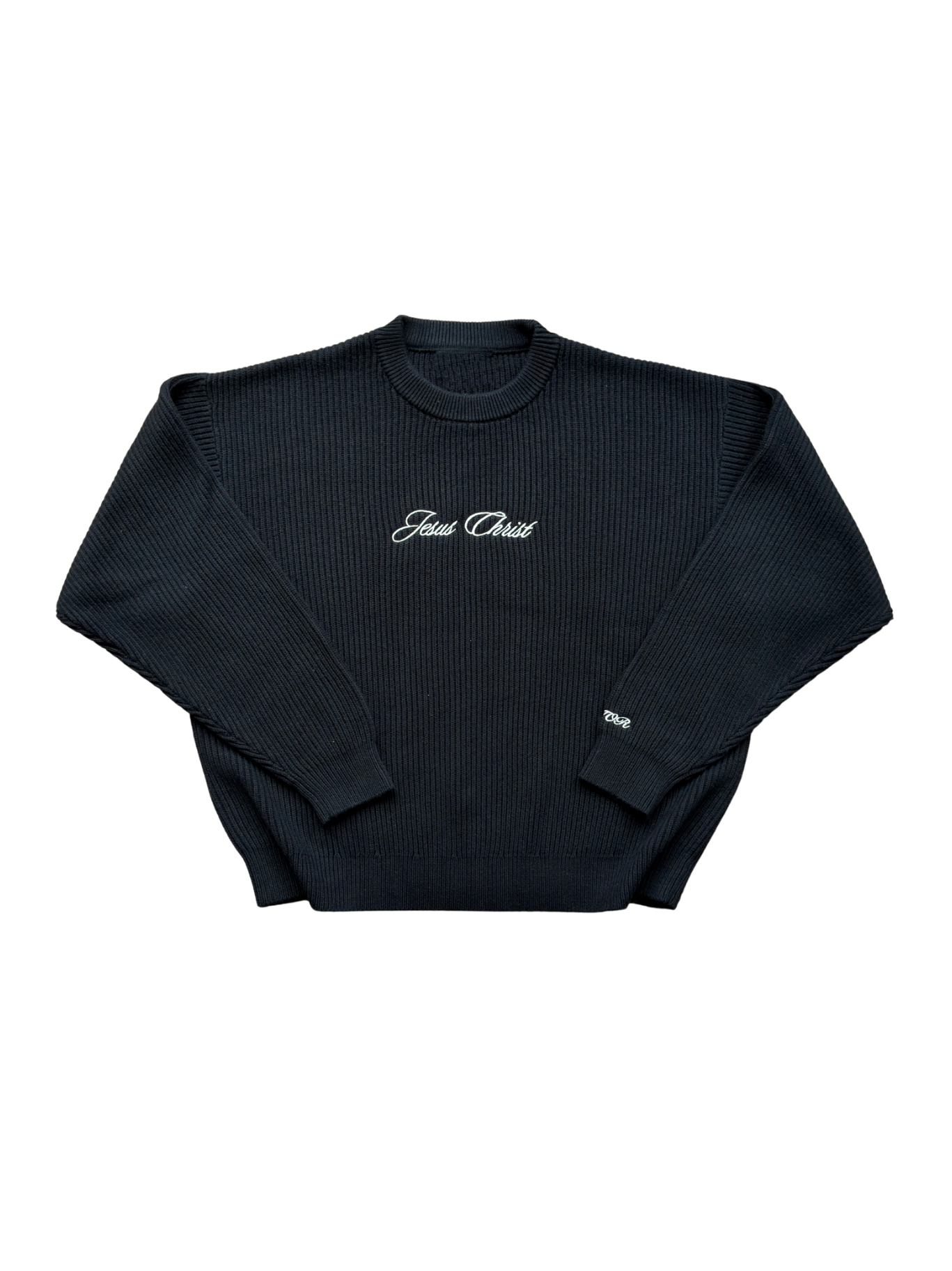 "SHADOW OF CHRIST" KNIT SWEATER